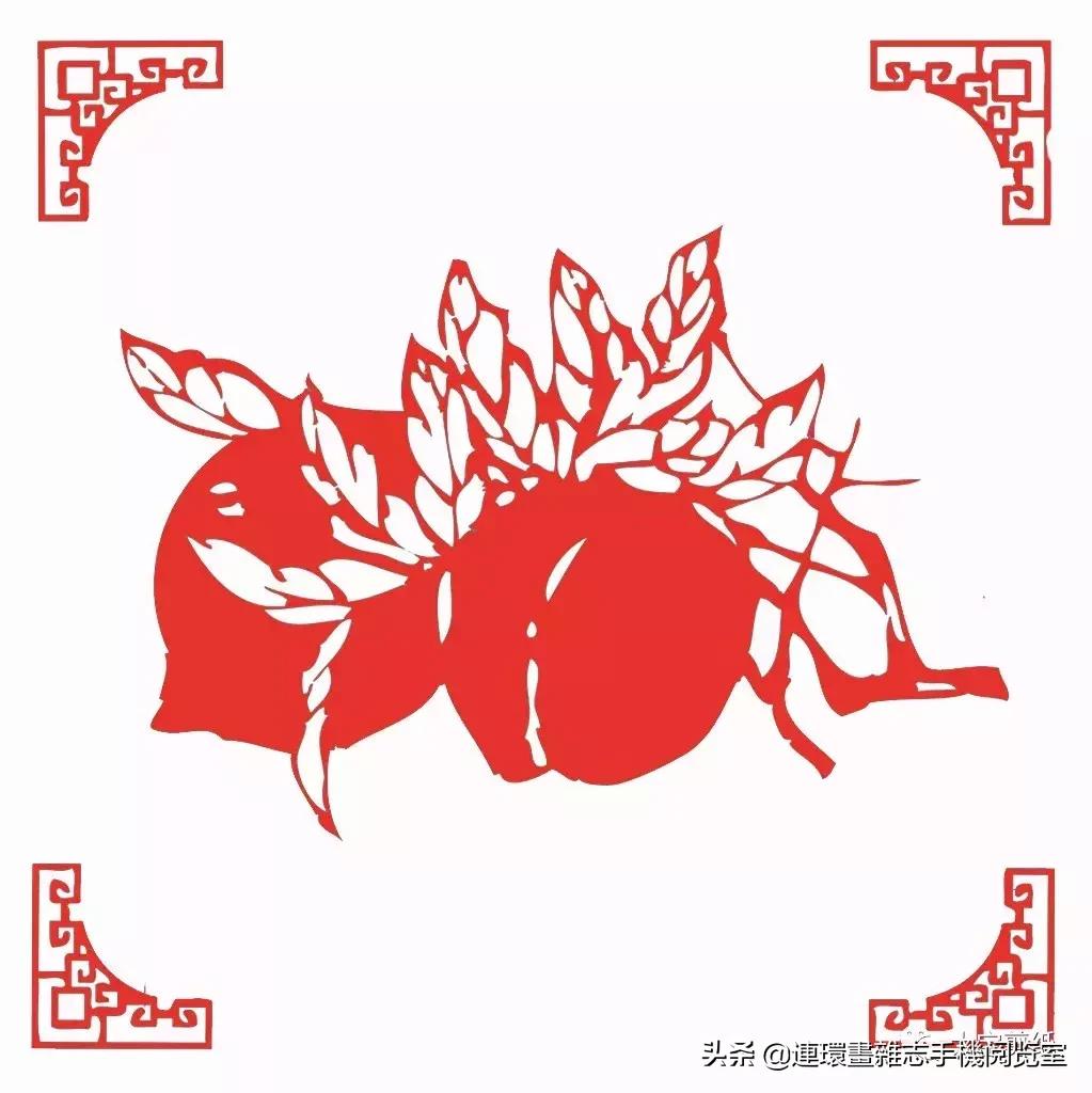 蔬菜剪纸画图片,瓜果蔬菜剪纸作品图片
