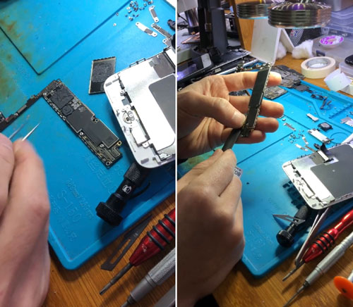 iphone7主板漏电,iphone7p漏电开不了机