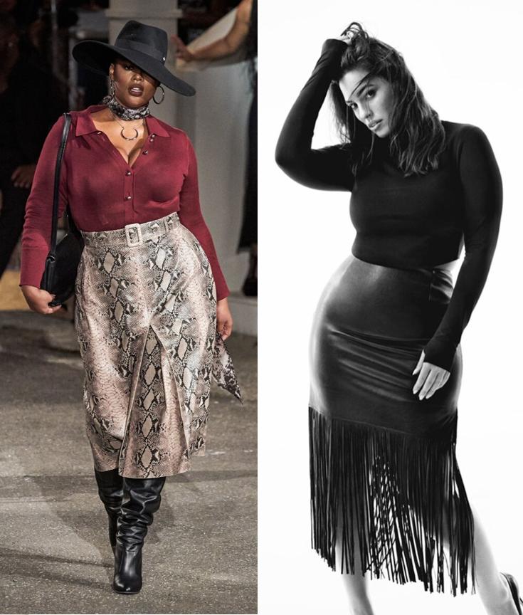 大码模特满身赘肉却不油腻,微胖大粗腿模特