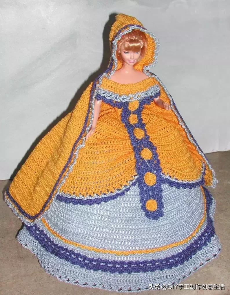 娃娃的衣服怎么钩简单,钩最简单的娃娃衣服教程