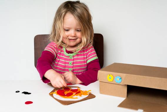 3-6岁儿童益智手工玩具鞋盒,幼儿园鞋盒里的动物世界手工作品