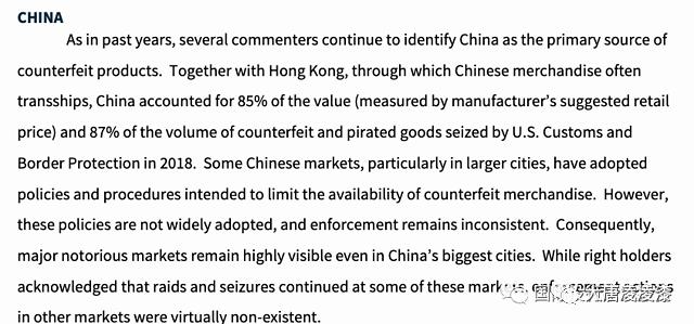 美最新公布恶名市场名单,美恶名市场报告