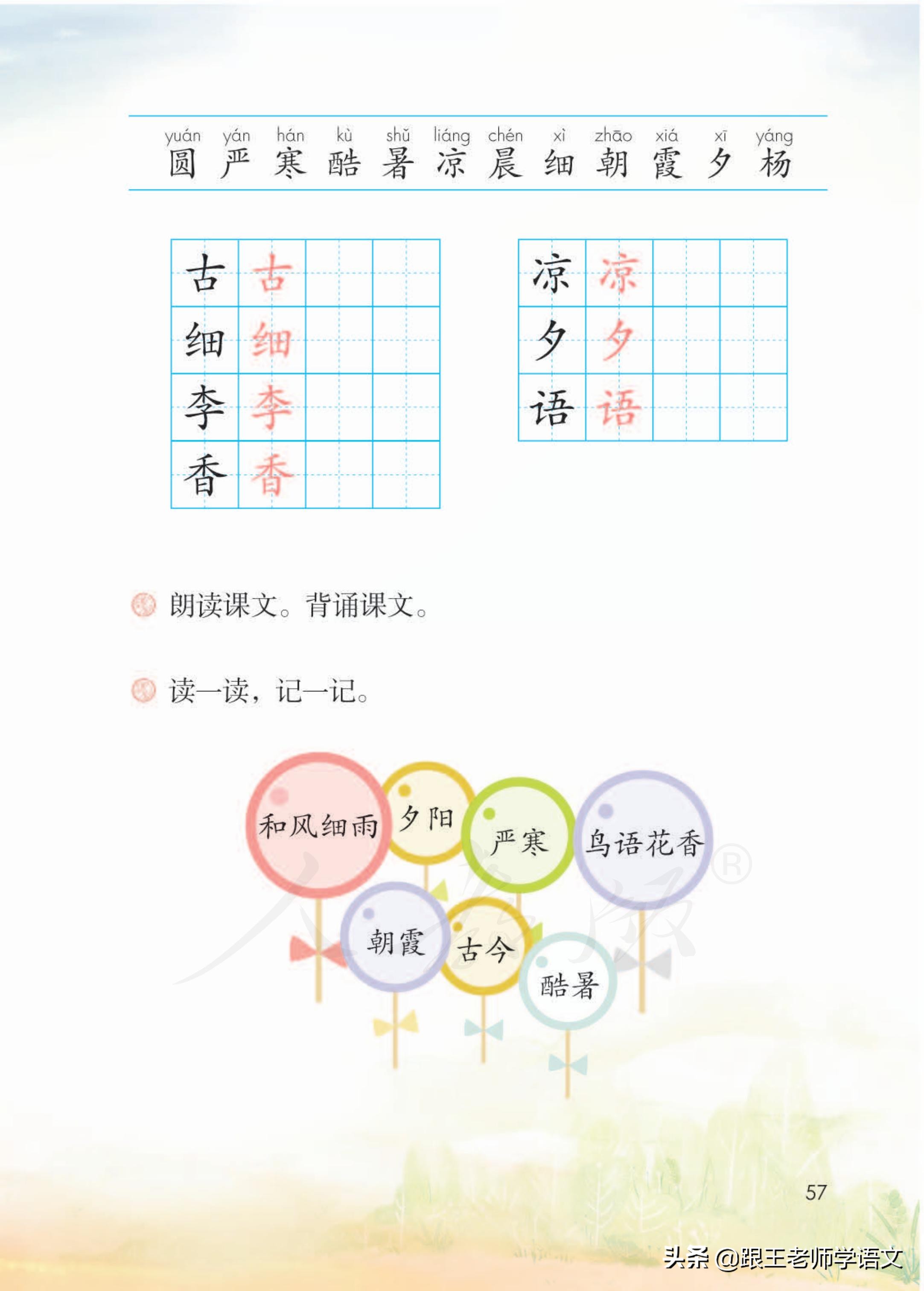 一年级语文下册识字6古对今,部编一年级下册语文识字表朗读