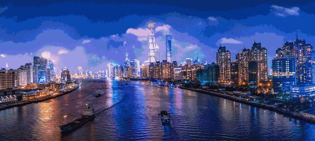 夜上海整个城市灿烂,如今的夜晚