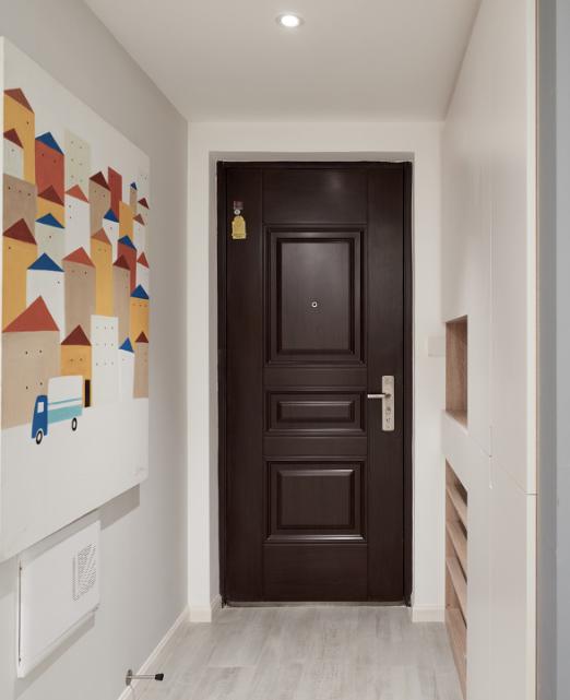 进门正对入户门的玄关鞋柜效果图,鞋柜的设计风水知识