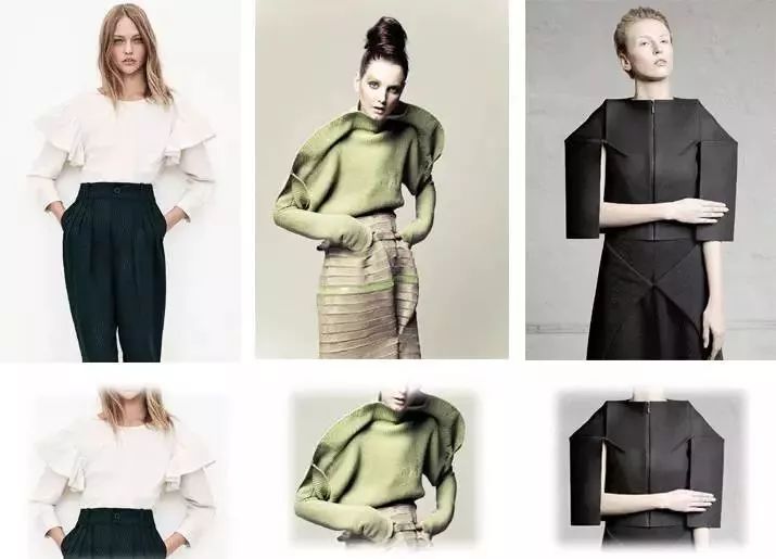 廓形服装款式设计稿,服装版型s型