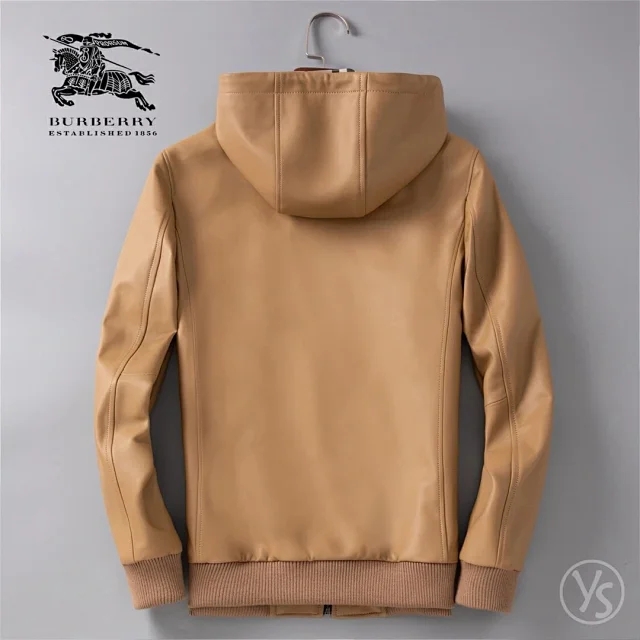 巴宝莉牌女款青果领皮衣的图片,巴宝莉经典款男士休闲皮衣