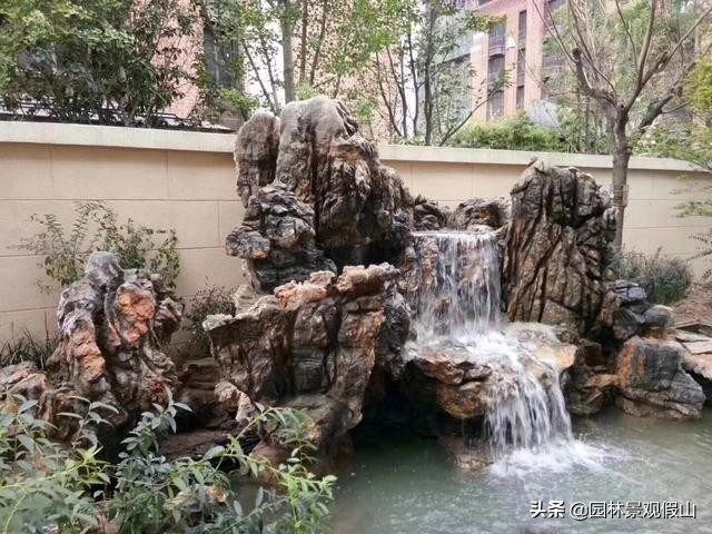 庭院假山瀑布造景,庭院假山瀑布的制作方法