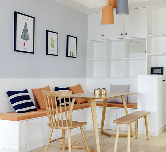 圆卡座式餐厅装修,卡座餐厅设计能装出高级感吗