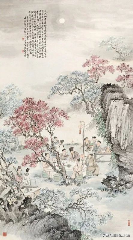 钱松嵒山水画之塞外风情,钱松岩山水画临摹视频