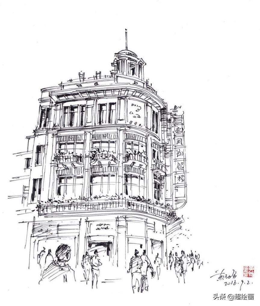 十大顶级钢笔画速写,钢笔速写100幅图片