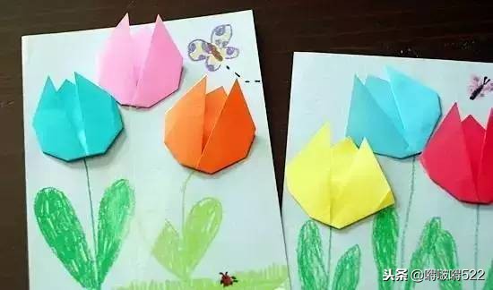幼儿园节日贺卡制作教程简单漂亮,一年级手工节日贺卡