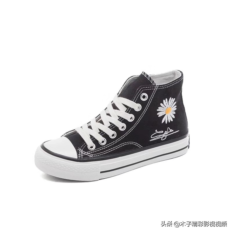 货号F715#,高帮帆布女鞋2020春季新款韩版平底跑步女板鞋街拍百搭
