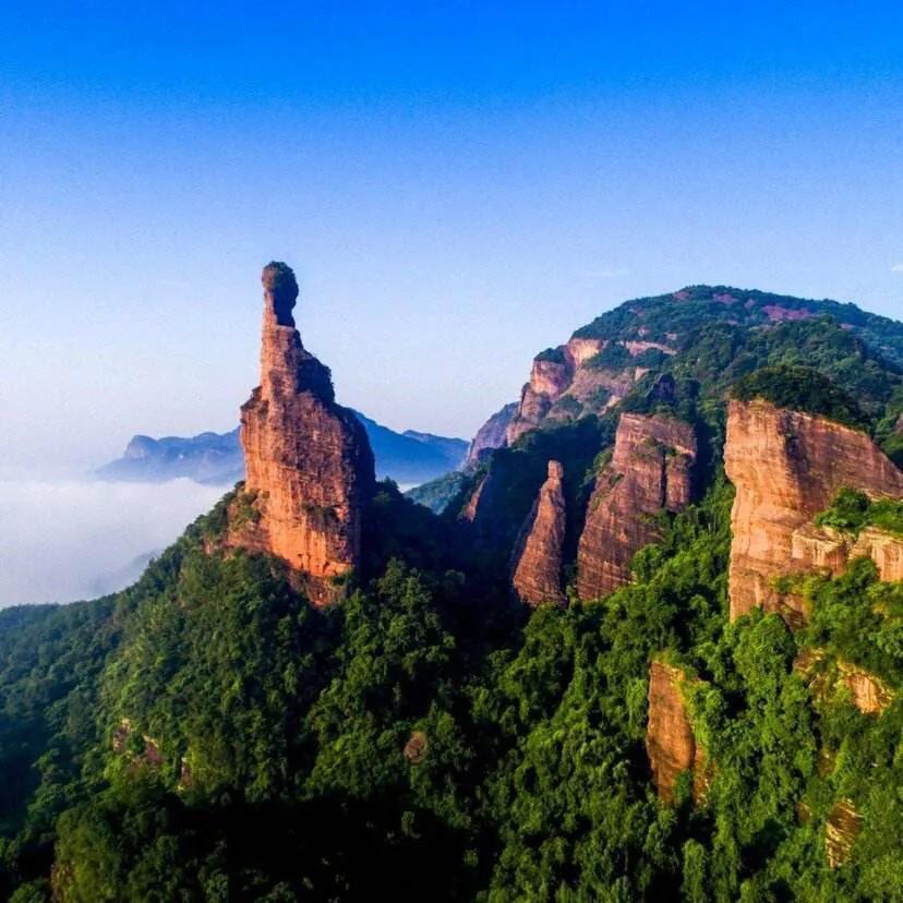 广东丹霞山十大景区,广东省四大名山之一丹霞山