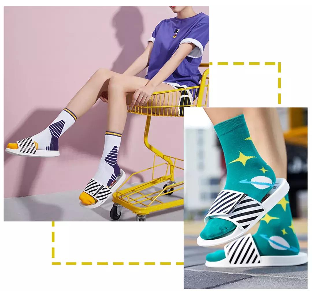 拖鞋运动袜,棒球袜子怎么穿