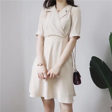 气质系带连衣裙,气质系带收腰连衣裙