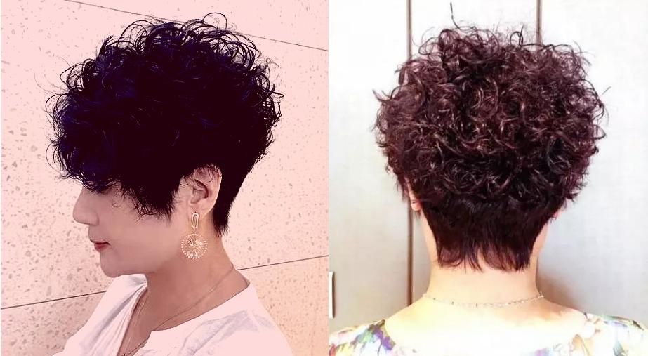 40-45岁显年轻的发型中长烫发,45岁女人发型短发烫发带刘海