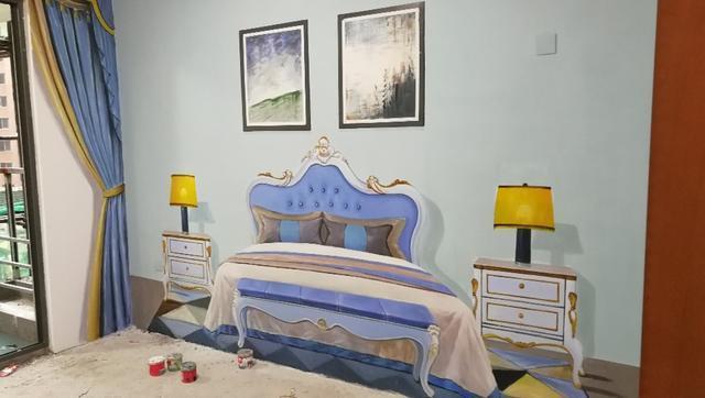 怎么给自己家的墙画墙绘,房地产3d效果图设计制作