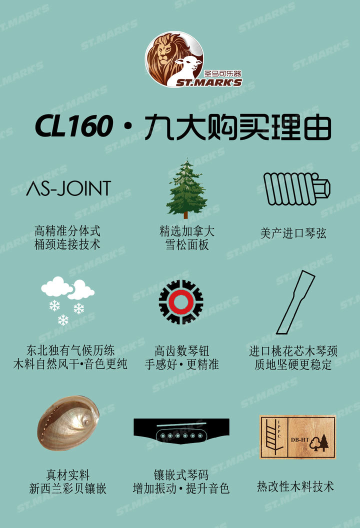小磊评测·圣马可CL160吉他评测·音色试听·银标系列