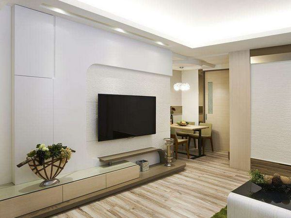 沙发背景墙与电视背景墙搭配图片,电视背景墙与餐厅背景墙一体设计