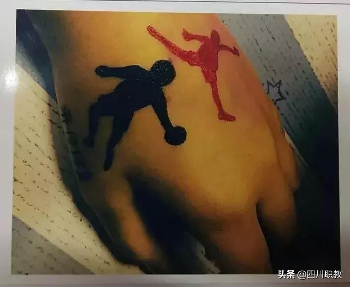 中学生面部彩绘,高校手绘