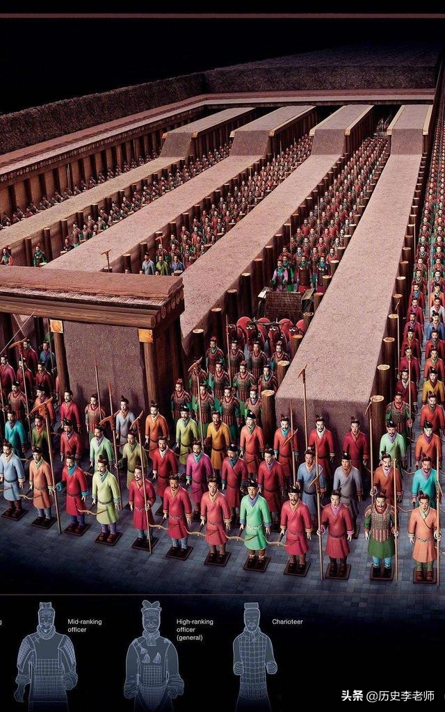 兵马俑出土时图片图文,兵马俑刚出土的彩色珍贵照片