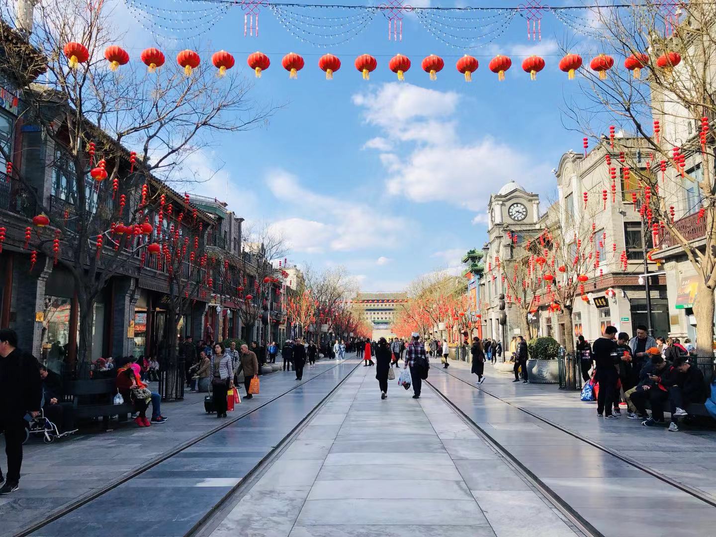 北京老前门大街,前门大街中轴线图片