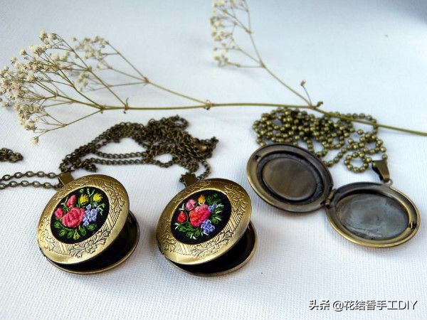 刺绣装饰项链,超级简单又可爱的刺绣教程