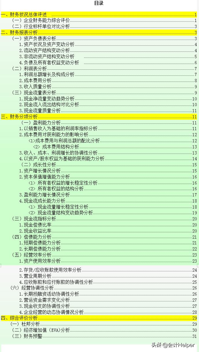 财务报表分析报告2020年,最新企业年度财务分析报告word