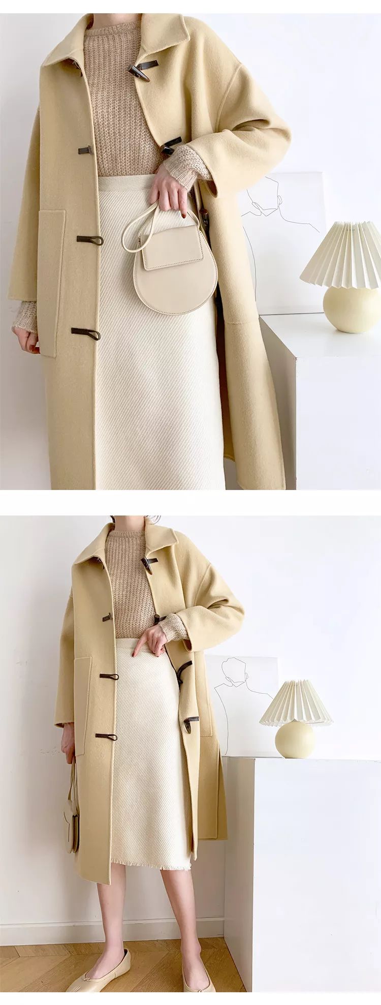 深卡其色大衣内搭什么颜色毛衣,格子大衣内搭什么颜色的毛衣好