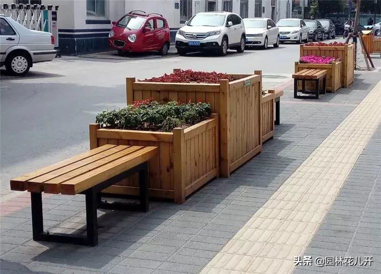 阳台花箱景观设计,景观花架花箱设计