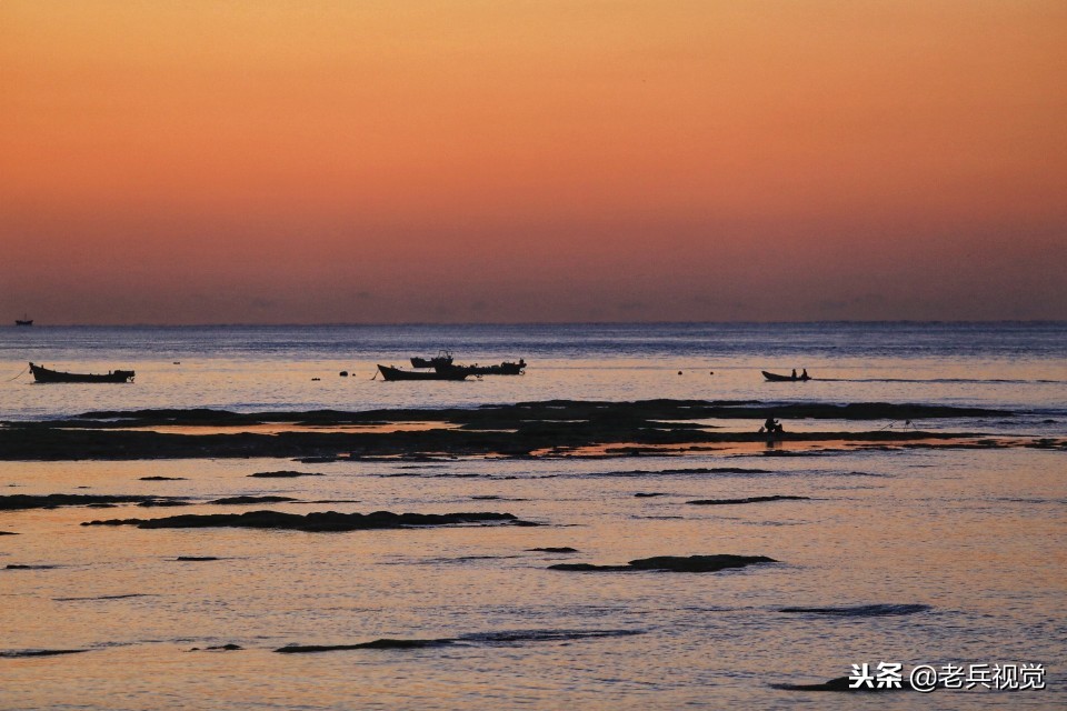 冬日大连观渤海,冬天大连看日落的海边