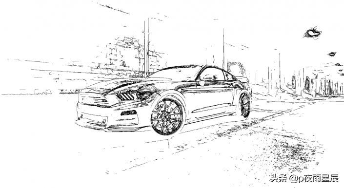 ps把照片变成手绘线稿,ps如何将风景图片转化为手绘