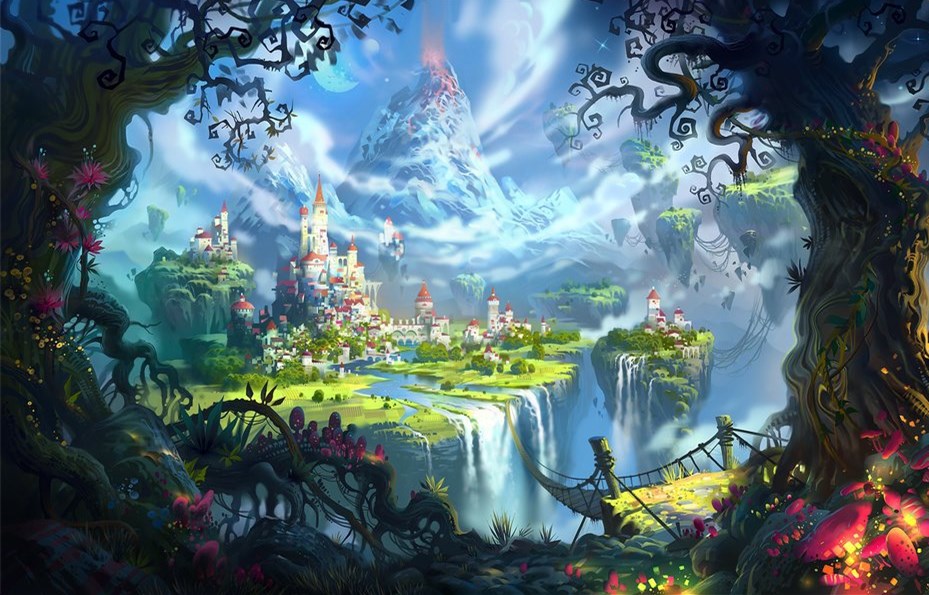 游戏场景插画二维,游戏原画室内场景设计