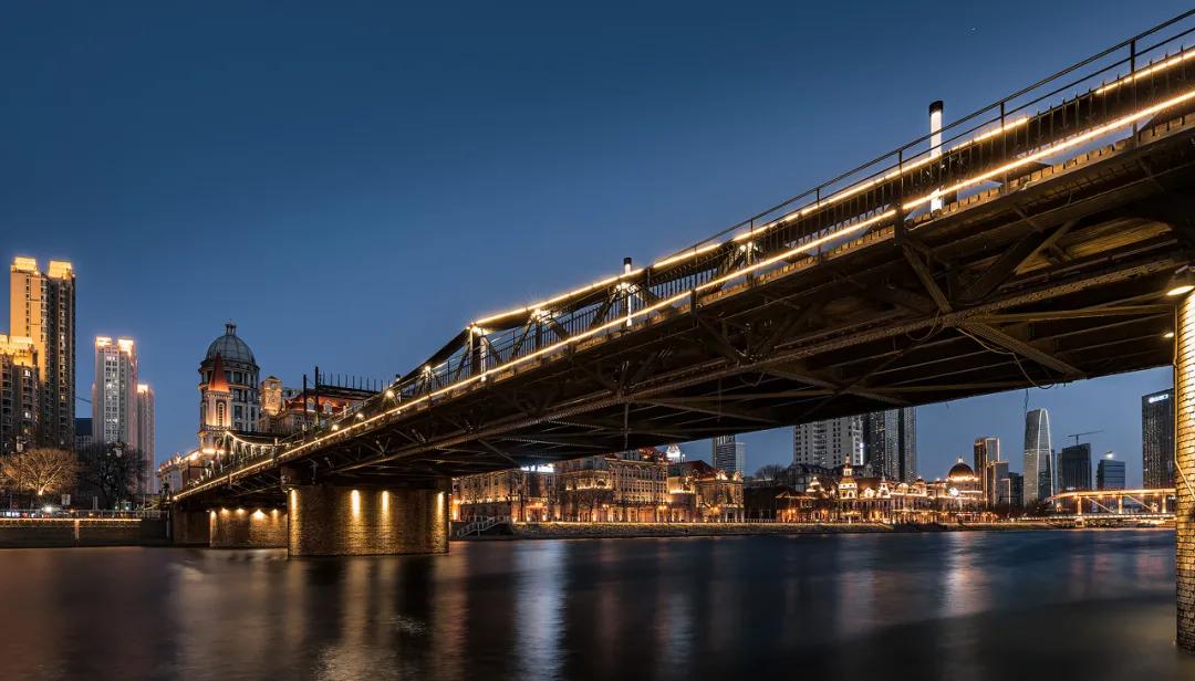 天津绝美夜拍,天津超美晚霞