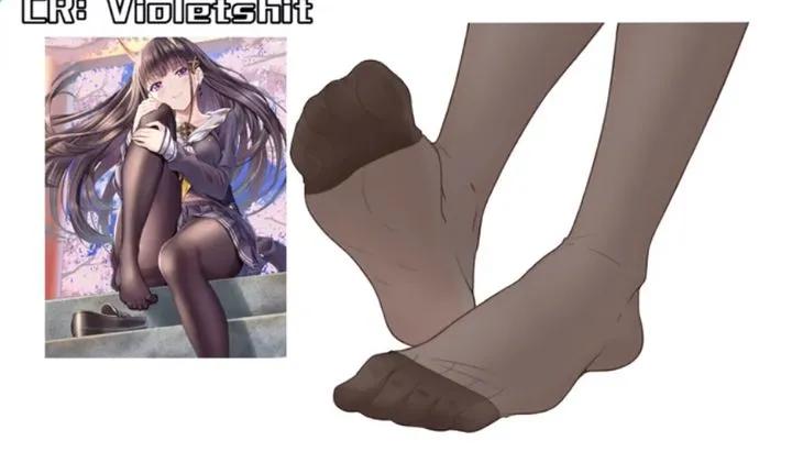 不同袜子的画法,不同的袜子画法