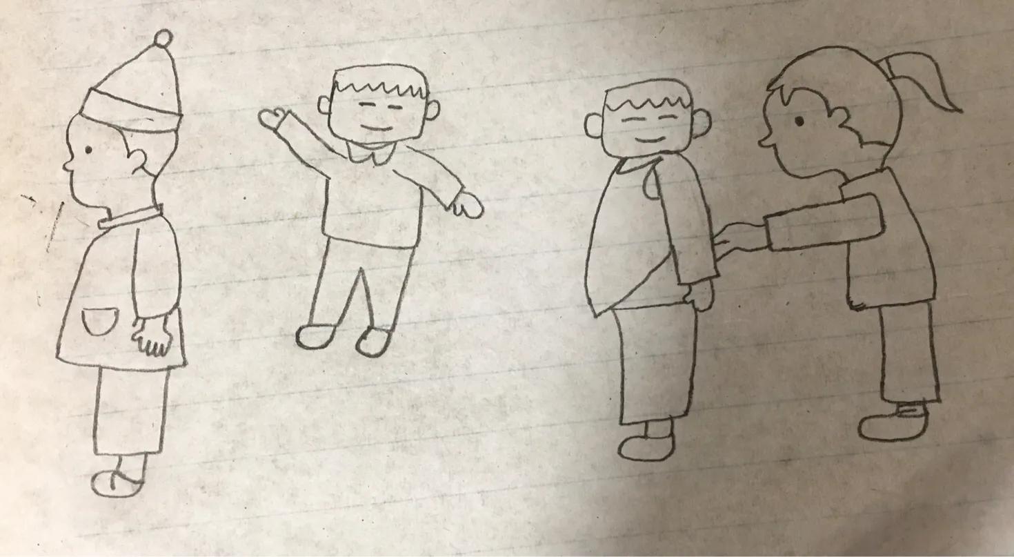 热爱运动的儿童画,女孩运动简笔画