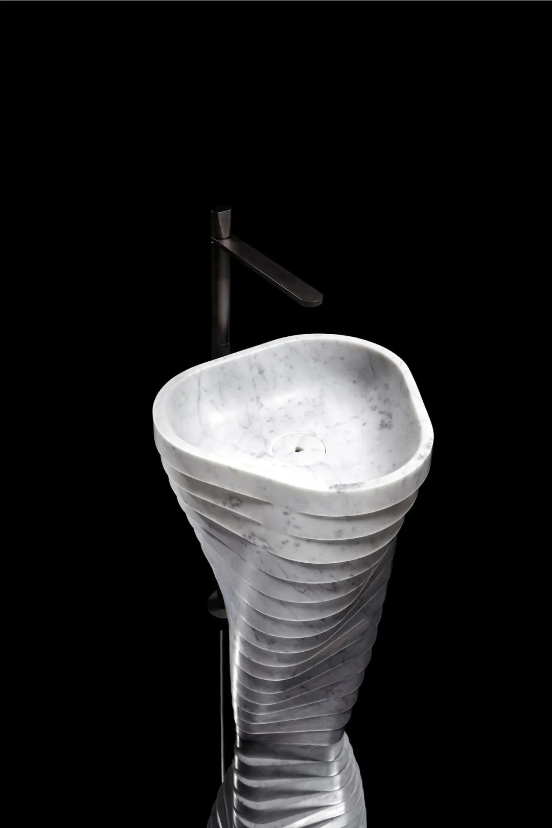 高颜值小型洗手池一体,100款超美的景观雕塑