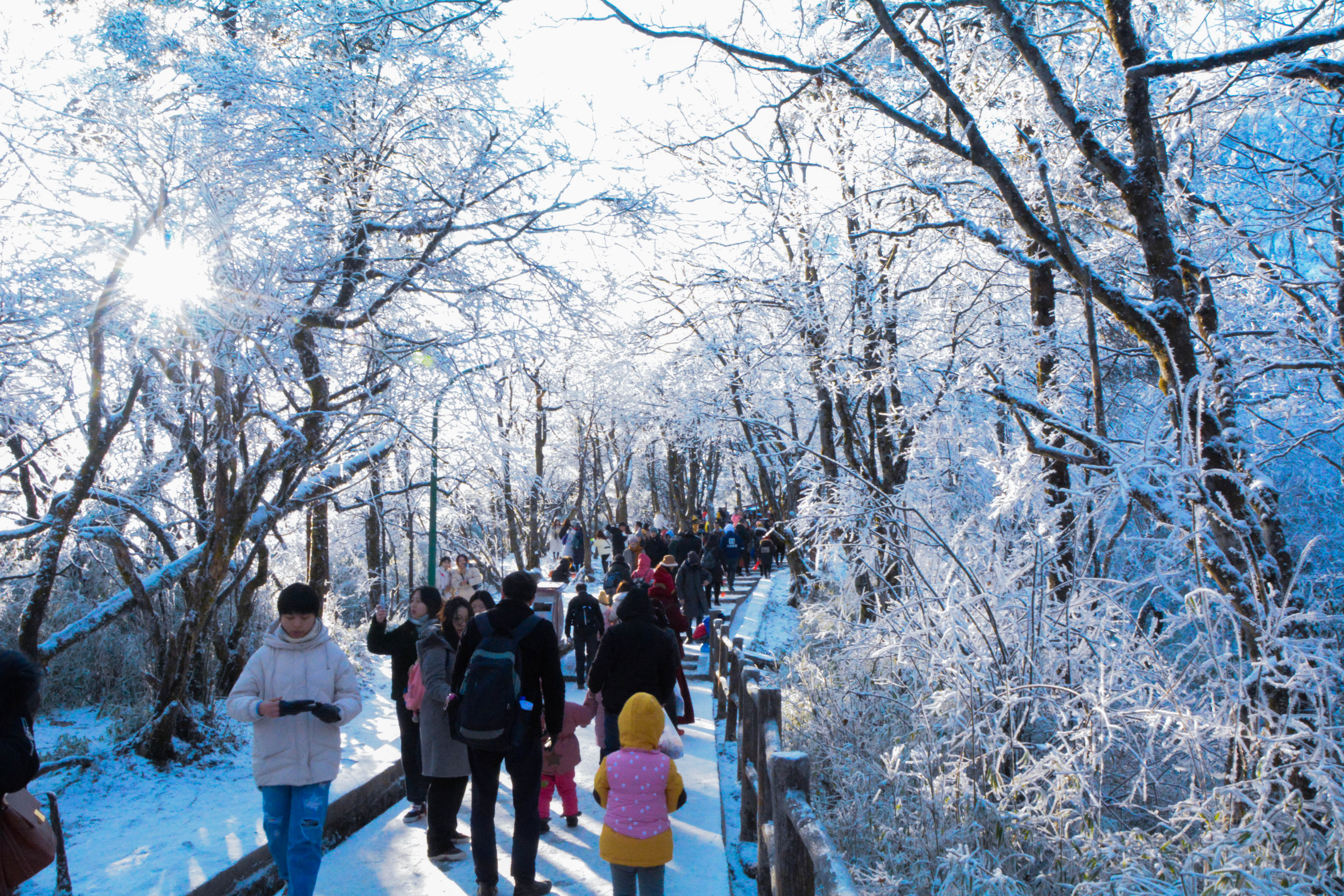 峨眉山冬雪仙境,峨眉山象城旅游