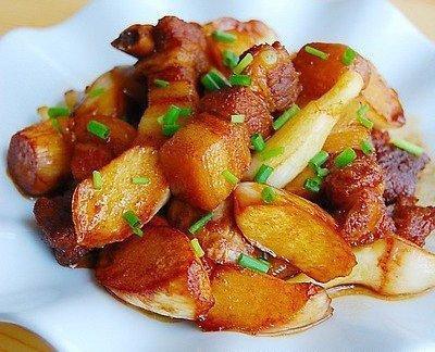 茭白烧红烧肉的做法窍门,茭白红烧肉茭白怎么切