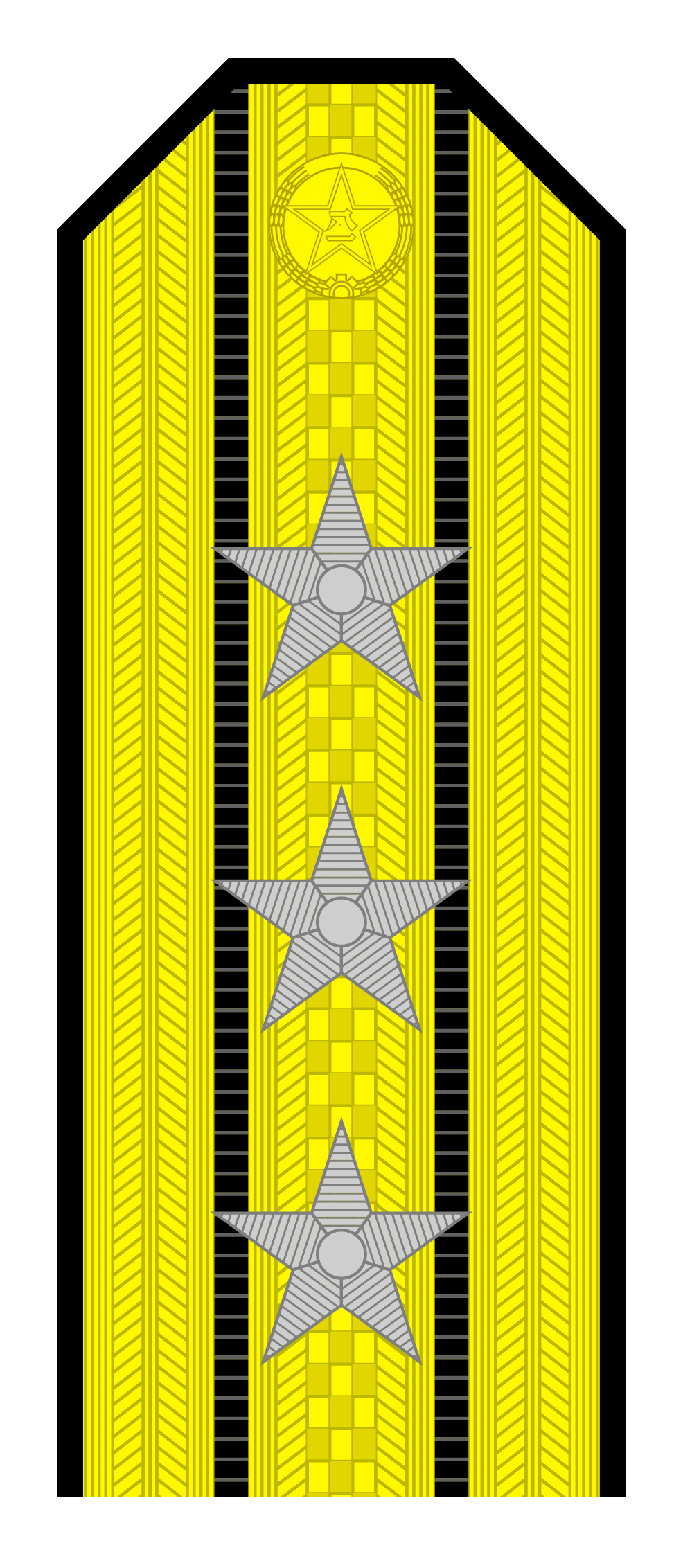 50年代解放军军衔肩章图解,55式上将军衔肩章