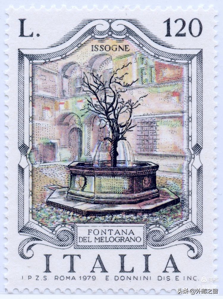 意大利1998年发行雕刻版邮票,意大利存世18个月的邮票