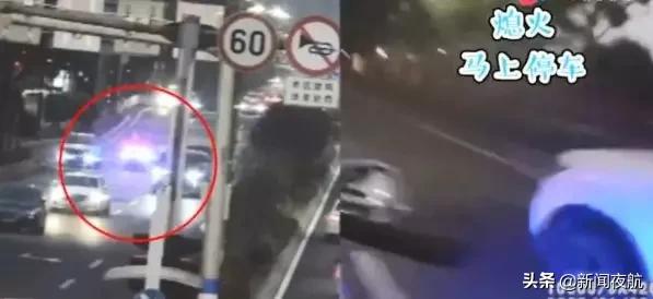 无证驾驶被拦闹市疯狂冲卡,女司机夜晚冲卡被交警围追