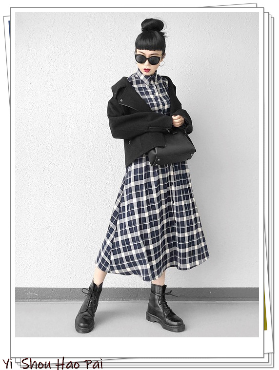 drmartens杨幂同款秋冬拼接马丁靴,drmartens马丁靴1460荔枝纹测评