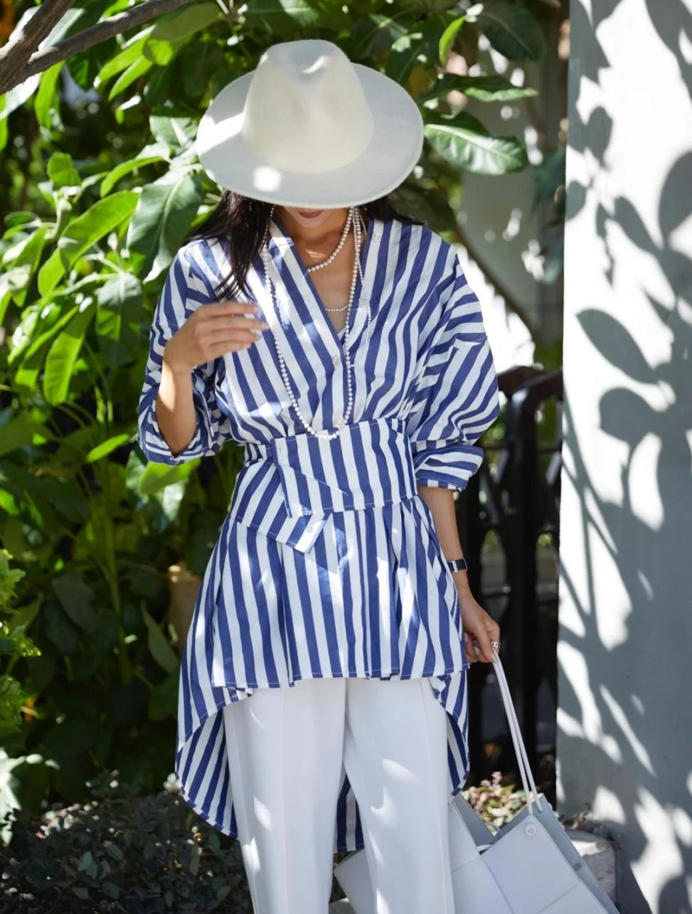 普通的条纹衫如何穿得简单又时髦,条纹衫的各种穿法