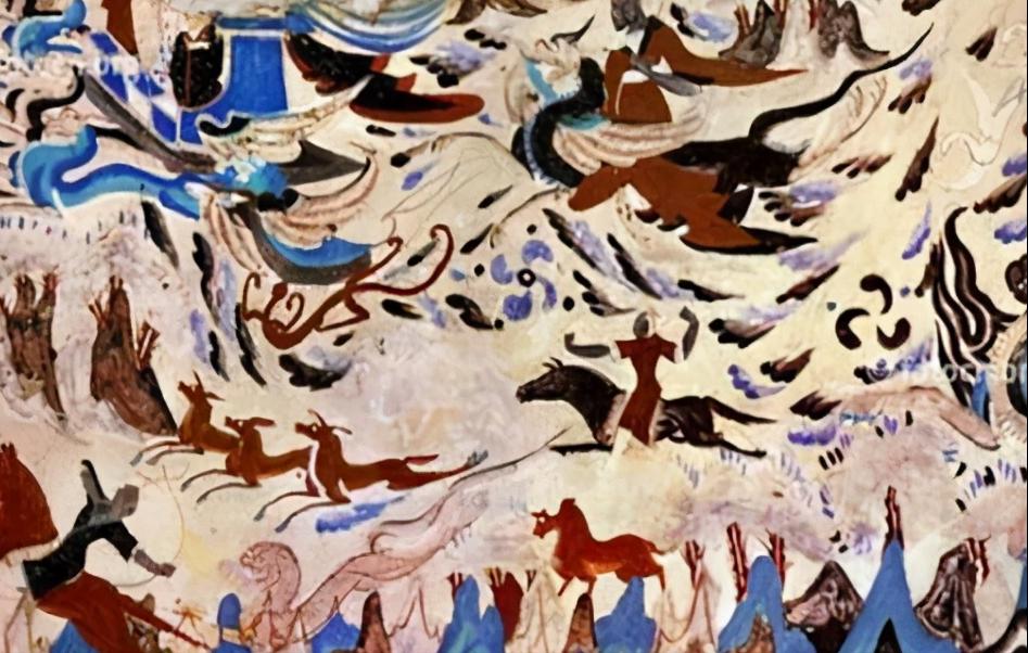 敦煌壁画中的蓝色颜料来自于哪,敦煌壁画青色的颜料