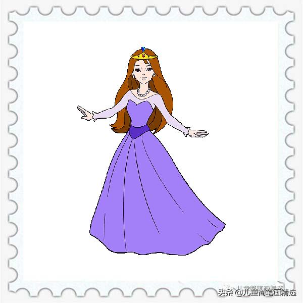 儿童简笔画美丽的公主简单又漂亮,儿童简笔画简单又好看的公主