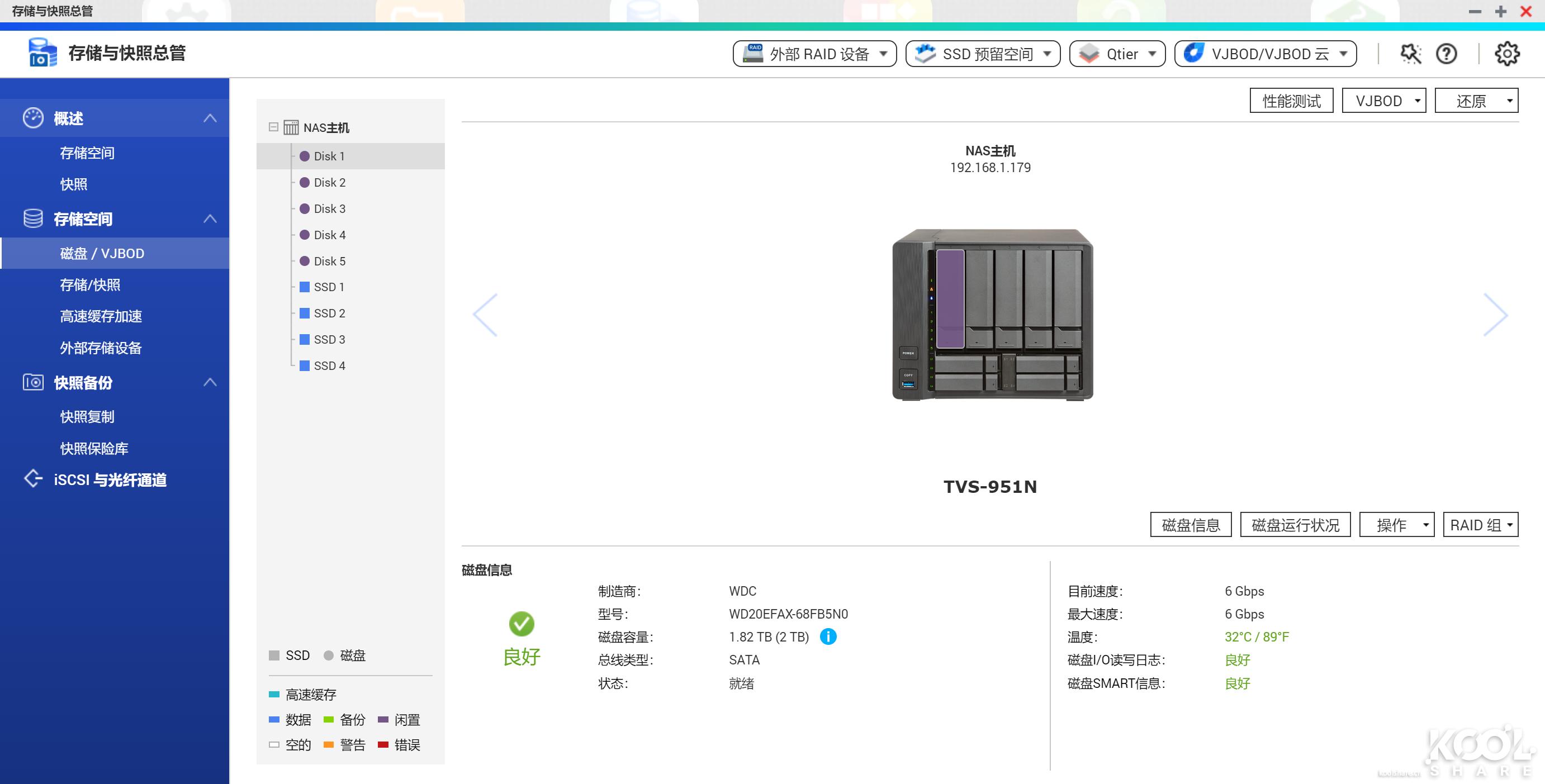 经济型9盘位NAS,QNAPTVS-951N开箱拆解评测