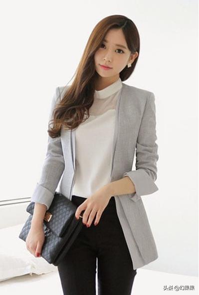 韩式办公服搭配图片春,韩式办公服穿搭