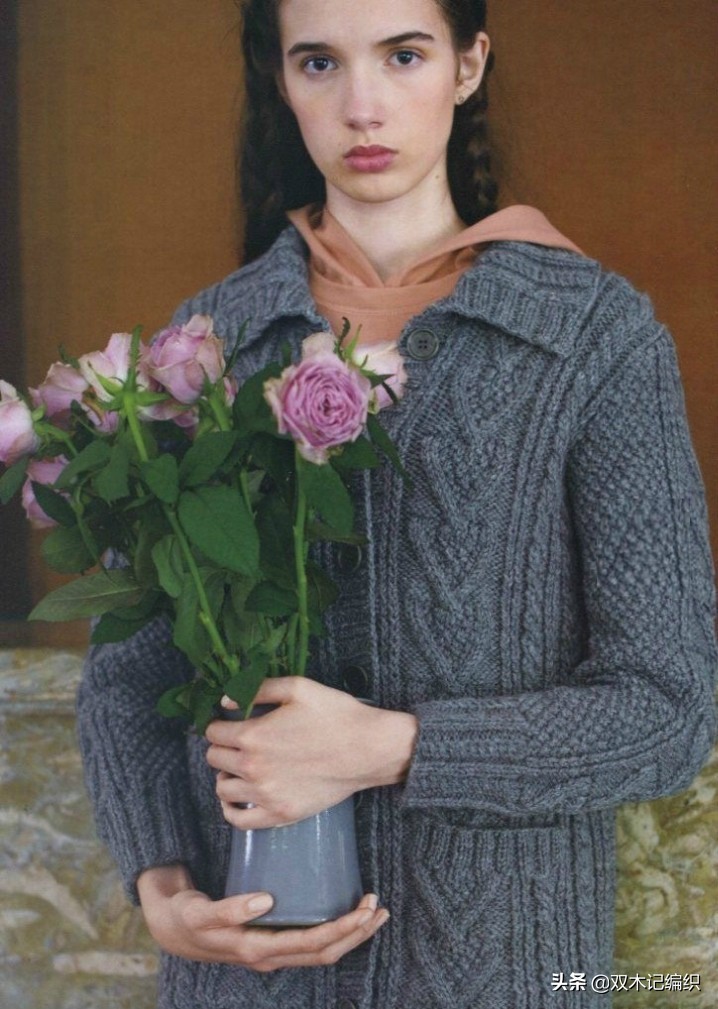 羊毛编织大衣外套,编织大衣底边和正身棒针一样粗吗